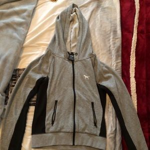 Vs pink zip up hoodie